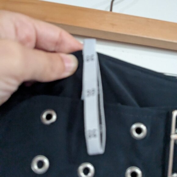 Tuzzi Stretch Built-In Belt Navy Blue Size 38 Size 8 - Picture 2 of 5